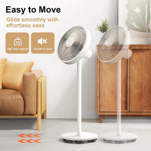 Fan on Self Adhesive Mini Caster Wheels 360 Degree Swivel Mute Universal Wheel Rollers For Kitchen Appliances Appliance Sliders