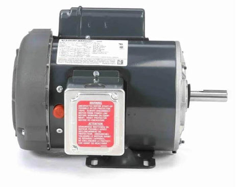 Side view of Farm Duty High Torque Motor, Single Phase Capacitor Start, 3/4 hp, 1800 RPM, 115/208-230V, 11.0/5.4-5.5 amp