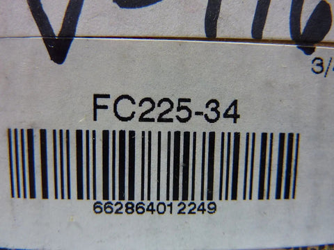 Beefy Heavy Duty Ball Bearing With Two Bolt Flange And Three Quarter Inch Shaft Rexnord FC225 34 Model New In Original Packaging