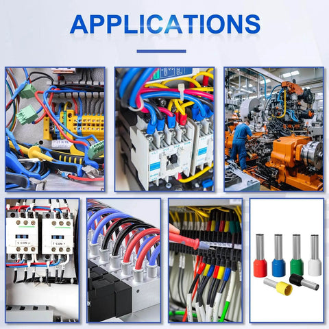 Applications of Ferrules Crimping Tool Kit With 1700 PCS Assorted Wire Ferrules Self Adjusting Ratchet Crimper For AWG 23-7 0.25-10mm2