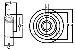 FHPFZ205-16G Flange Pressed Steel 3 Bolt 1 Inch Bearing