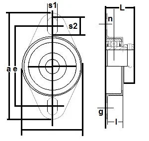 FHR205-16-4X730 Bearing Flange Pressed Steel 2 Bolt 1