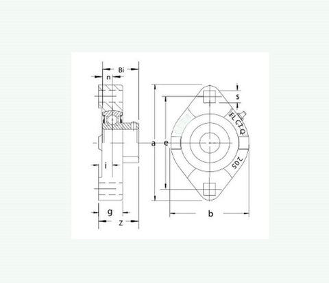 FHSFLCTQ202-10 Bearing Flange Ductile Flush 2 Bolt 9/16