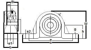 FHSP205-25mm Pillow Block Standard Shaft Height 25mm Bearing