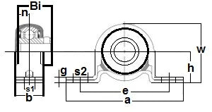 FHSPRZ202-15m-IL Pillow Block Rubber Cushioned Pressed 15mm Bearings - VXB Ball Bearings