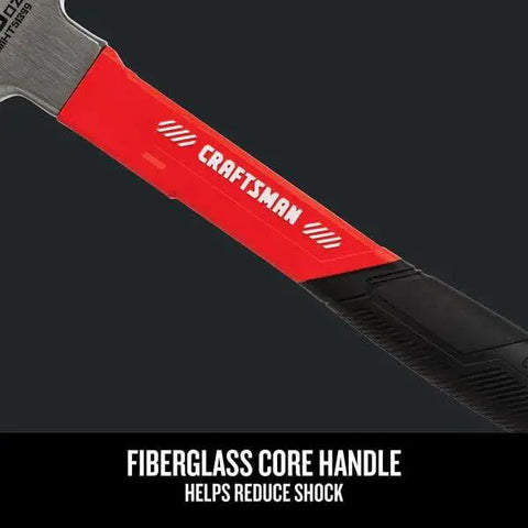 Fiberglass Hammer 20 Ounce With Overstrike Guard And Secure Comfort Grip For Construction And Remodeling Projects Ideal For Driving Nails Durable Head With Impact Absorbing Fiberglass Handle Reduces Vibration For Pro Contractors And DIY Enthusiasts