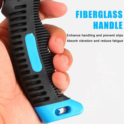 Close-up of ergonomic anti-slip grip on 8oz Claw Hammer For Camping DIY Projects Ergonomic Anti Slip Grip Compact Nail Hammer With High Carbon Steel Head For Easy Nail Driving And Removal Ideal For Woodworking Home Repairs Indoor Outdoor Use And Crafting, focusing on fiberglass handle.