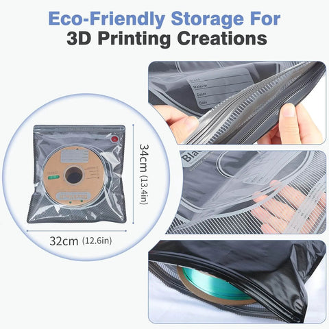 Filament Vacuum Storage Kit With USB Pump 20 Light Proof Vacuum Bags For 3D Filament Keeps Dry And Clean 12.6 x 13.38 in.