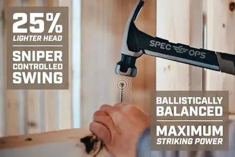Finish Nailing Hammer 16 Oz Rip Claw Smooth Face In Use On Wood For Precise Nail Driving In Finish Work Trim Cabinetry And Framing Tasks