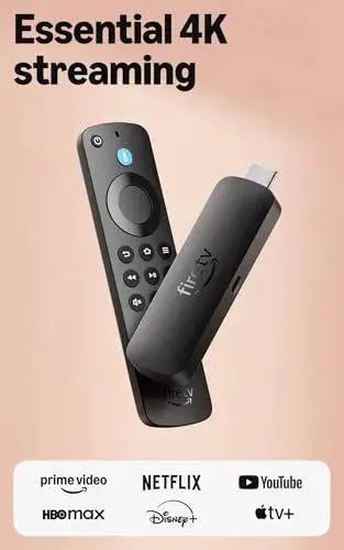 Fire TV Stick 4K Select Streaming Device with HDR10 Plus and AI Powered Search and remote for essential 4K streaming.