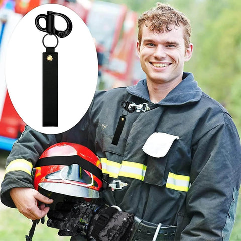 Firefighter with Mask Quick Release Clip With Leather Handle For Firefighter And Marine Rigging Marine Grade 316 Stainless Steel Snap Shackle