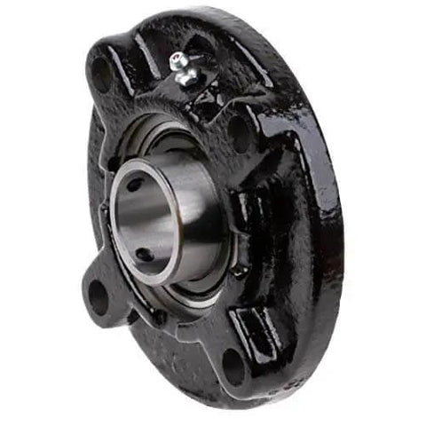 1 Inch Flange Block Ball Bearing FC3U216N By Rexnord Link Belt, heavy duty cast iron housing, sealed bearings, side view