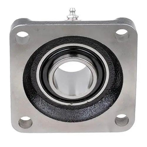 Front view of 1-7/16 Inch Flange Block Ball Bearing With Cast Iron Housing Sealed For Long Life Interchangeable With Leading Brands.
