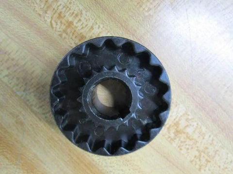 Top view of TB Woods 3J58 Flange Coupling Five Eighth Inch Bore Two And One Sixteenth Inch Outer Diameter Carbon Steel Hub Sleeve.