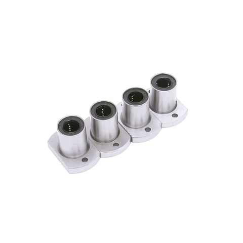 ✝️ Lmh12uu flange linear ball bearings 12x21x30mm, set of 4 displayed in a row, ideal for CNC, automation, and replacement jobs