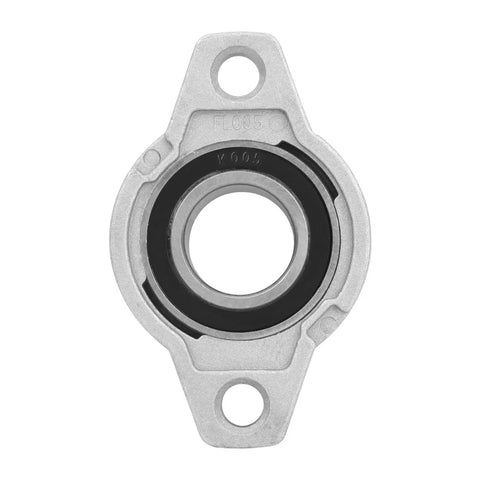 Front view of Flange Mounted Pillow Block Bearing KPL005 Set Of 4, 25mm Bore Self Aligning Zinc Alloy Plummer Block