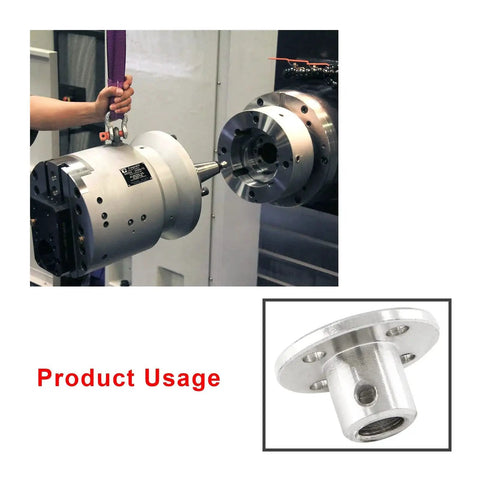 Two-Pack 6mm bore flange shaft couplings installed in machinery for precise alignment and torque transfer in DIY RC motors and micro-machines.
