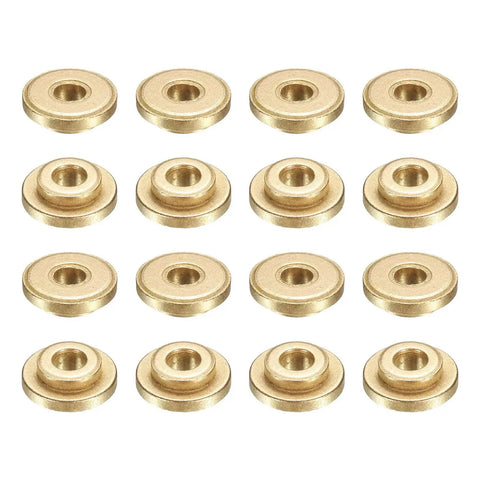 16 Pcs Flange Sleeve Bearings 4mm Bore 8mm OD 4mm Length With 12mm Flange Diameter And 2mm Flange Thickness Self Lubricating Sintered Bronze Bushings