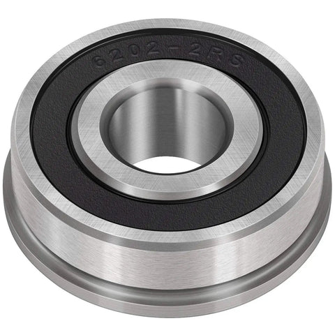 Beefed Up Heavy Duty 10 Pack Flanged Ball Bearings One Half Inch Bore And One And Three Eighths Inch Outer Diameter Double Seal Deep Groove
