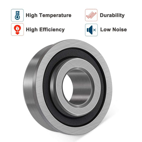 Premium 10 Pack Flanged Ball Bearings For 3/4 Inch Shafts And 1-3/8 Inch Hubs With Dual Seals Deep Groove Wheel Bearings image