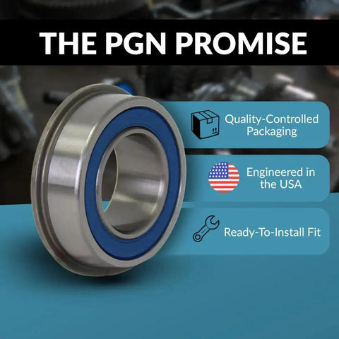 2 Pack Flanged Ball Bearing Five Eighths Inch By One And Three Eighths Inch Chrome Steel With Rubber Seals On Both Sides