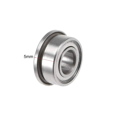 Flanged Ball Bearing F685ZZ 5mmx11mmx5mm Double Shielded Chrome Steel, side close-up showing 5mm bore for precision machinery and gearhead projects