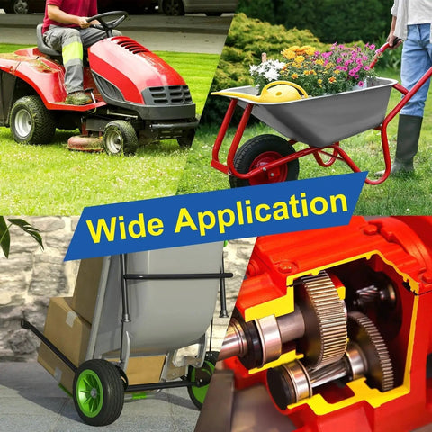Various garden tools and equipment with F605ZZ flanged ball bearings, showcasing wide application in machinery.