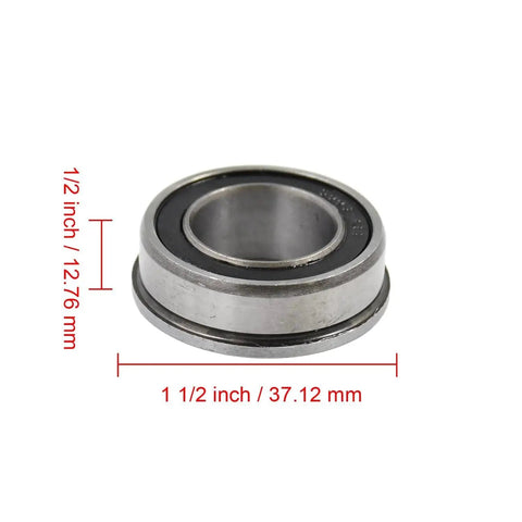 Flanged Deep Groove Ball Bearing 35x20x11mm Four Pack F6003-20/2RS replacement product with measurement annotations.