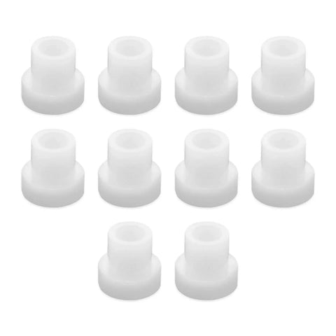 10 Pcs Flanged Sleeve Bearings M4 Bore 6mm OD 5mm Length POM Wrapped Oilless Bushings Nylon Bushings For Shaft