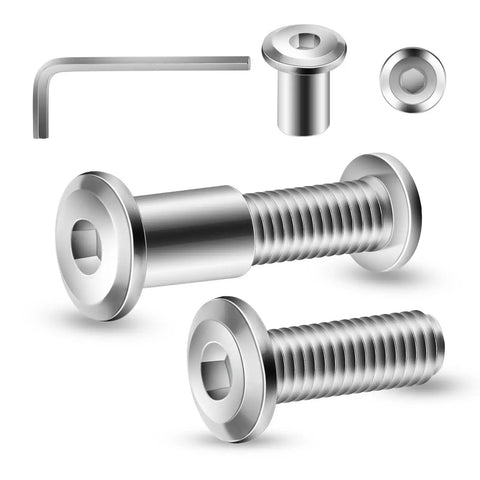 1/4-20 X 3/4 Inch Flat Head Hex Socket Cap Screws Bolts Set 20 Pieces 304 Stainless Steel 18-8 Full Thread With Hex Spanner