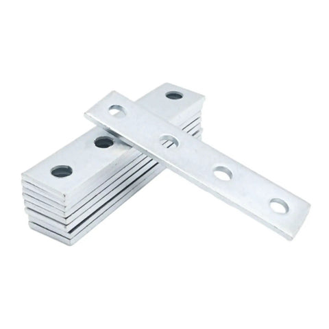 9 Pcs 4 Hole Flat Plate Connector Bracket Galvanized Steel Compatible With 1/2 Inch Bolt In 1 5/8 Inch Strut Channel Heavy Duty 5mm Thick