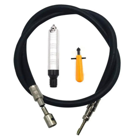 Flexible Shaft Grinder Carver Rotary Tool Set with cord and attachments for carving and drilling.