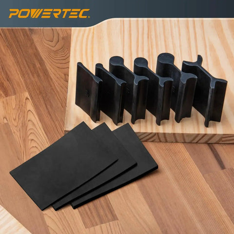 Image of the Flexible Contour Sanding Set with 3 foam pad thicknesses and 6 grip sanding pads for sanding convex and concave profiles.