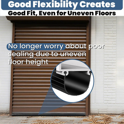 16 ft vinyl garage door bottom seal with 3-inch width and 5/32 in bead ends for Wayne Dalton 8000/9000 overhead doors