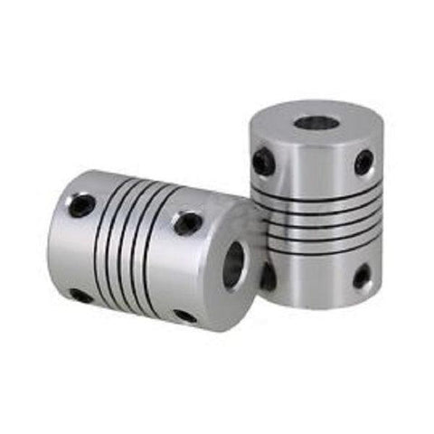 Flexible Parallel CNC Coupling D25-L30-6.35x 1/4" inch to 12mm - VXB Ball Bearings