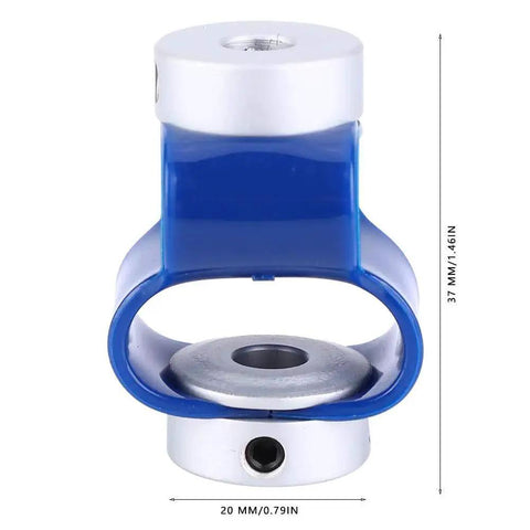 Front view of Flexible Shaft Coupler 6mm By 6mm Bore Beefy Glass Fiber Elastic Coupling for Encoder, measures 37mm length, 20mm diameter.
