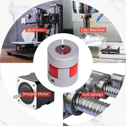 Flexible Shaft Coupling 25mm Diameter 30mm Length Aluminum Alloy D25 L30 Bore 8 to 10mm with 3D printer, CNC machine, stepper motor, ball screws