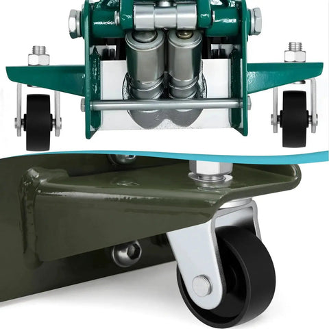 2 Pcs Floor Jack Casters For 4 Ton Floor Jack With Cast Iron Construction And 16mm Stem, Heavy Duty Caster Wheels for auto repairs
