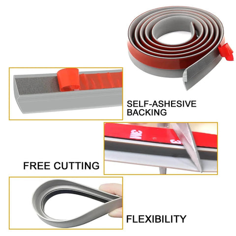 Floor Rubber Transition Strip Self Adhesive Carpet to Tile Transition Strip Edging Trim Strip features self-adhesive backing and flexibility