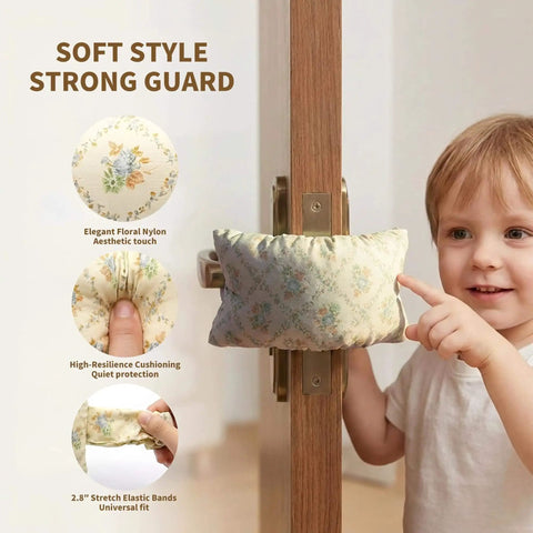 Soft Fabric Door Stopper For Handles With Floral Design Keeps Doors From Slamming And Pinching Fingers Quiet Door Silencer Kid And Pet Safe Farmhouse Style Home Decor You Will Actually Enjoy.