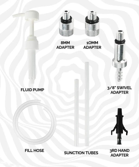 Transmission Fluid Transfer Pump Kit For Cars And Marine Motors With Extra Long Hose Beefed Up Lower Unit Gear Oil Pump contents