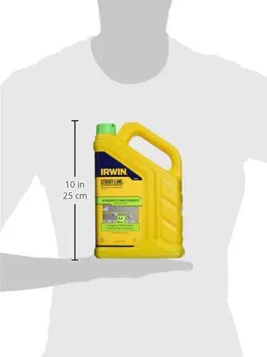 Strait Line Marking Chalk 5 Lb Pack Fluorescent Green Weather Resistant Indoor Outdoor Layout Chalk in yellow container