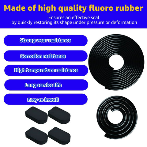 Bilco basement door weatherstrip kit by Amazon; two black gasket coils and four cap seal pads.