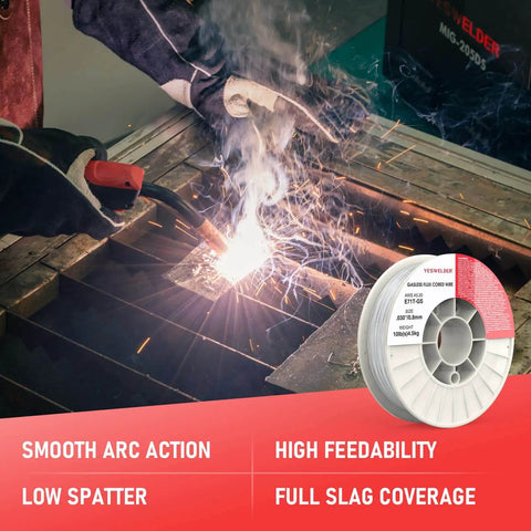 Flux Core MIG Wire for Gasless Welding E71T-GS 0.030 Inch Diameter 10 Pound ABS Spool welding mild carbon steel