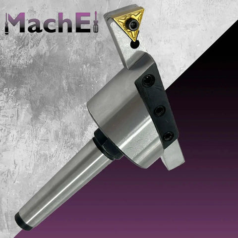 2 Inch Fly Cutter With 3MT Shank For Milling And Lathe Machines Replaceable Carbide Insert Indexable Tool Holder M12 X 1.75 Mm Tool Steel Construction Durable Cutting Head