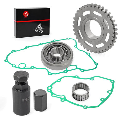 Flywheel Puller And Starter Clutch Gear Kit With One Way Bearing And Gasket Set for TRX450ER Electric Start 2006 2009 2011 2014