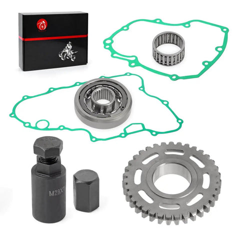 Flywheel Puller And Starter Clutch Gear Kit With One Way Bearing And Gasket Set For TRX450ER Electric Start 2006 2009 2011 2014 Replacement Complete Kit Ready To Roll