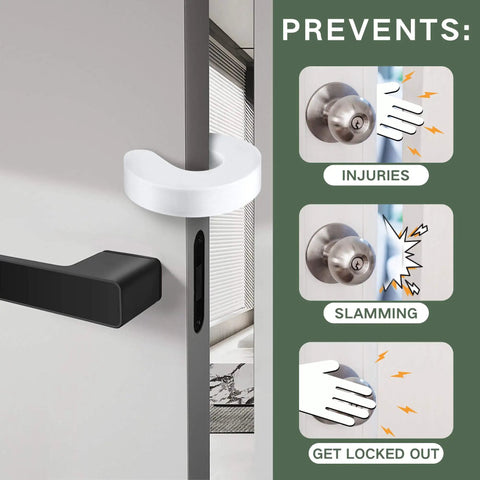 Six Pack Door Finger Pinch Guard Set For Open Doors Anti Slam Foam Stopper installed on door preventing injuries and slamming
