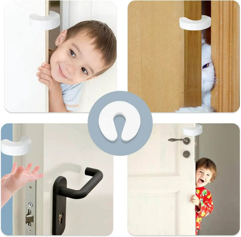 Door Pinch Guard For Kids And Pets, Soft Foam Baby Proof Door Stopper Keeps Little Fingers Safe, prevents slams and injuries
