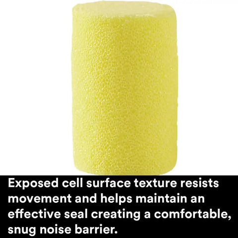 Single yellow foam ear plug for Disposable Foam Ear Plugs With NRR 29 For Drilling Grinding Machining Sawing And Welding Uncorded